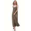 Kate Kasin Womens Casual suelta espaguetis correas verde oliva oscuro Boho Harem vestido KK000712-3